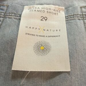 Happy X Nature Womens Ultra High Rise Vintage Inspired Light Preppy Mom Short 29